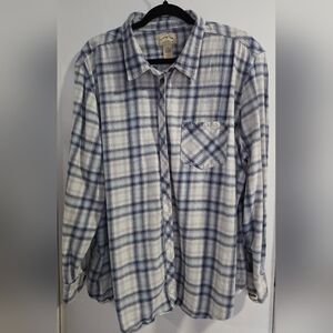 Blue Mountain Plaid Flannel Shirt, Blue Plaid, Size 3X